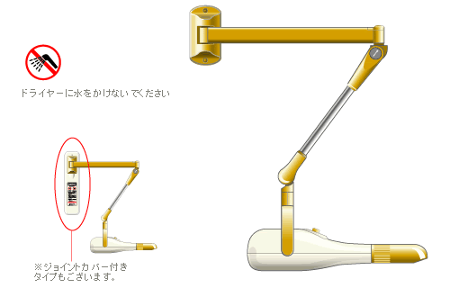 ペット専用ビューティ機器システム｜マニュアル式ペックアームドライヤー > NDP-WAOG/C1OG/C2OG/WEAOG ニドペック・株式会社ニド